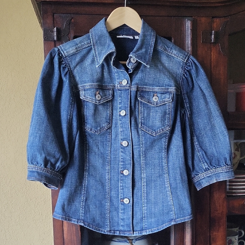 Chico's Dark Blue Denim Jacket